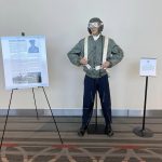 Mannequin in Air Force uniform showcasing Chuck Yeager.