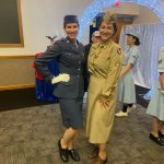 Living history volunteers wearing WAF uniforms.