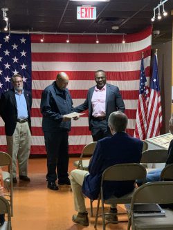 Airman Heritage Foundation's immediate past President, Timmothy Dickens, is recognized for his work with the Airman Heritage Foundation.