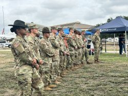 Members of the U.S. Armed Forces attend the Military Working Dog Teams National Monument Ten Year Commemoration.